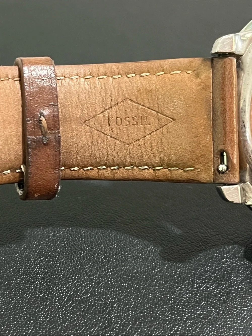 Fossil FS5408 Chronograph Espresso Brown Dial Brown Leather Watch Date Quartz